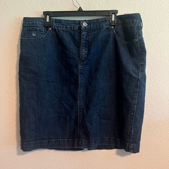 Gloria Vanderbilt Amanda Jean Skirt Size 16 - Picture 1 of 15
